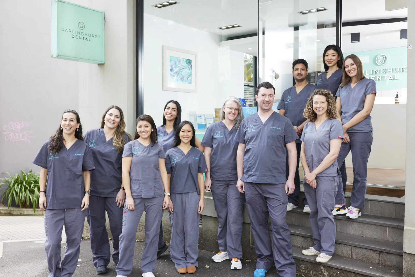 The Darlinghurst Dental team outside the practice on Burton Street